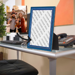 Blauer Rahmen Bild Foto hinzufügen