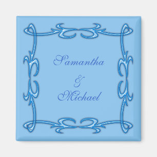 Blauer Rahmen Magnet