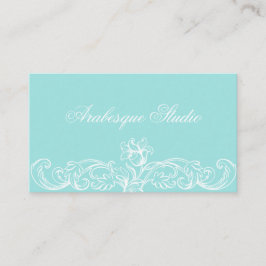 Blauer Rahmen weiß auf blaue Visitenkarte