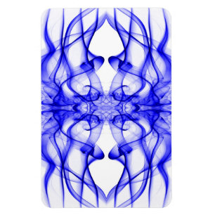 Blauer Rauch auf weiß Magnet