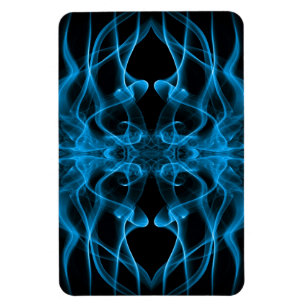 Blauer Rauch Symmetrischer Minimalistischer Schwar Magnet