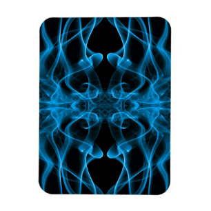 Blauer Rauch Symmetrischer Minimalistischer Schwar Magnet