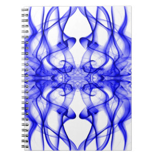 Blauer Rauch Symmetrisches Minimalistisches Weiß Notizblock