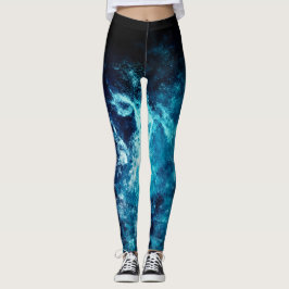 Blauer Raum Leggings
