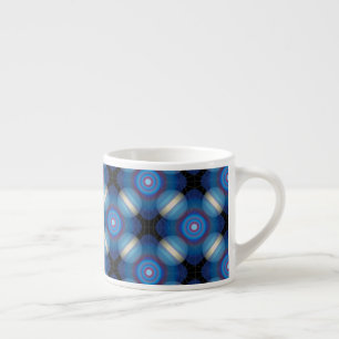 Blauer Räumlicher Geometrischer Espressotasse