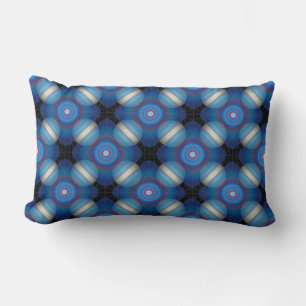 Blauer Räumlicher Geometrischer Lendenkissen