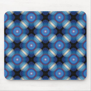 Blauer Räumlicher Geometrischer Mousepad