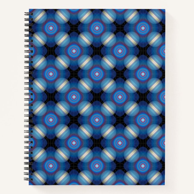 Blauer Räumlicher Geometrischer Notizbuch (Vorderseite)