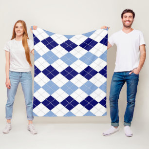 Blauer Raute Mittlere Fleece Blankon