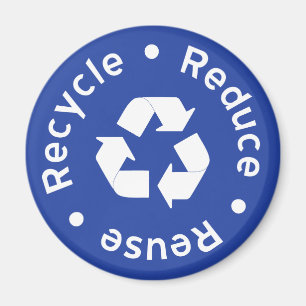 Blauer recycelnder Symbol-Magnet Magnet