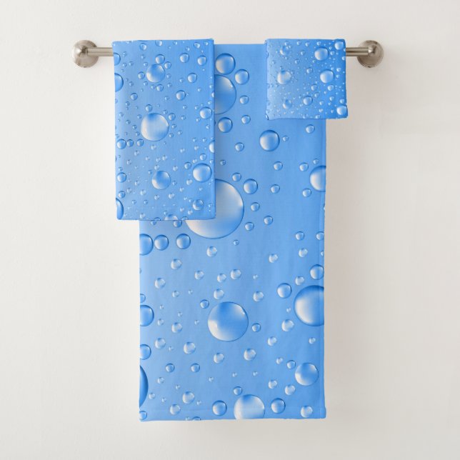 Blauer Regen fällt Badhandtuch Set (Insitu)