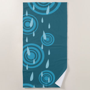 Blauer Regen Strandtuch