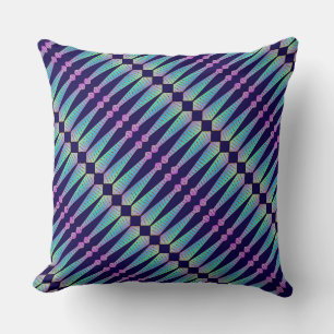 Blauer Regenbogen-Diagonal-Designer  Kissen