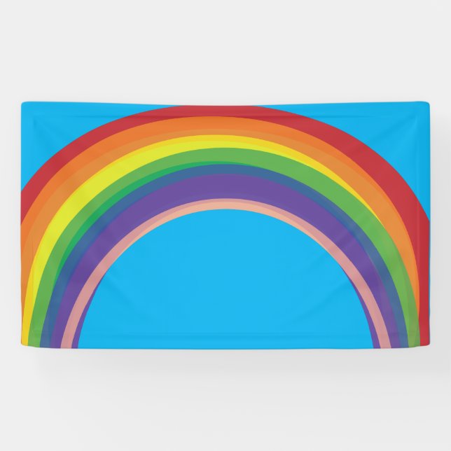 Blauer Regenbogenbanner Banner (Horizontal)