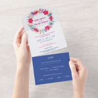 Blauer Regenwald mit blauem Rosa bei Evergreen Wed
