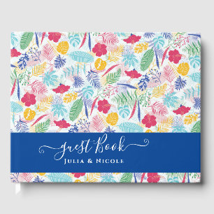 Blauer Regenwald mit blauem Rosa bei Evergreen Wed Gästebuch