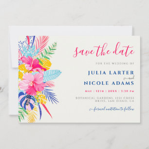 Blauer Regenwald mit blauem Rosa bei Evergreen Wed Save The Date