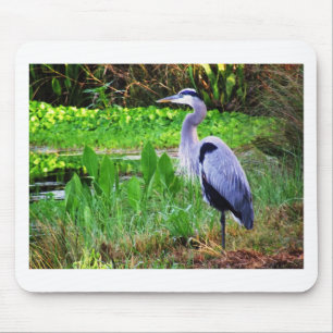 Blauer Reiher Mousepad