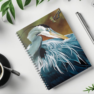Blauer Reiher Vogel Notizblock