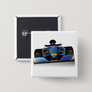 Blauer Rennwagen Button