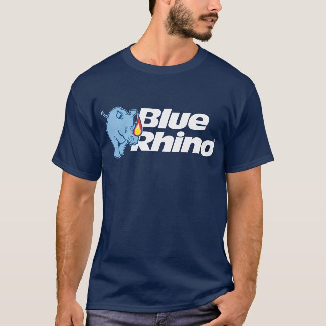Blauer Rhino Dark Men T-Shirt (Vorderseite)