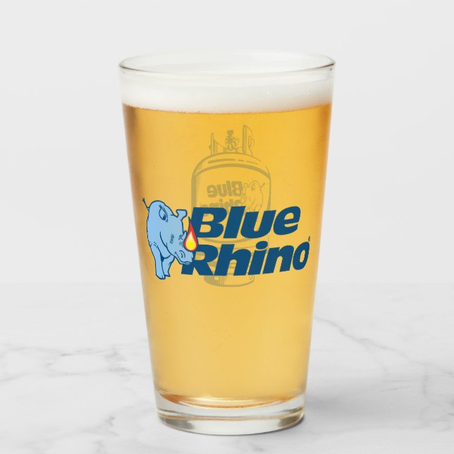 Blauer Rhino Glas (Vorne (Gefüllt))