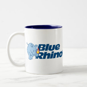 Blauer Rhino-Kaffee Zweifarbige Tasse
