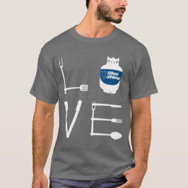 Blauer Rhino "Liebe Utensils" Männer T-Shirt
