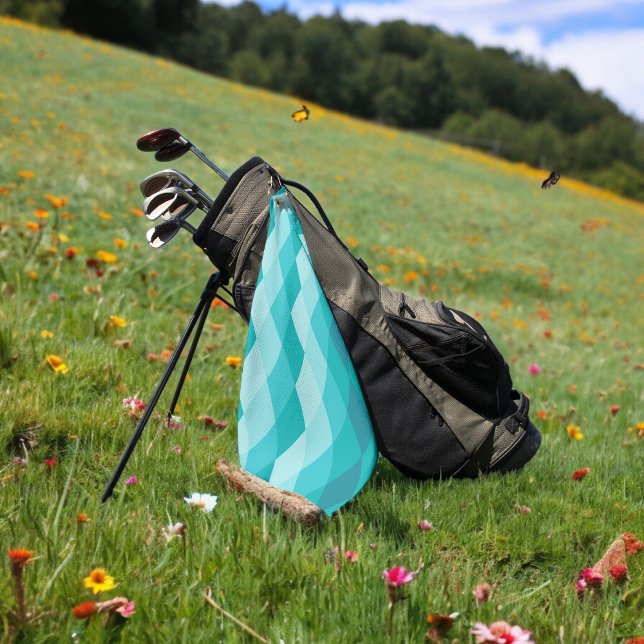 Blauer Rhombus Golfhandtuch (golf towel)