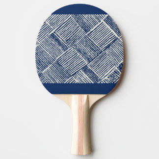 Blauer Rhythmus | Geometrisches Linienmuster Ping- Tischtennis Schläger