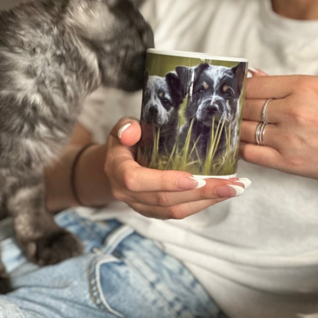 Blauer Rind Hunde Welpen Kaffee Tasse (Von Creator hochgeladen)