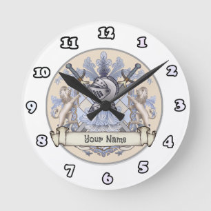 Blauer Ritter Familienwappen Nachname Uhr
