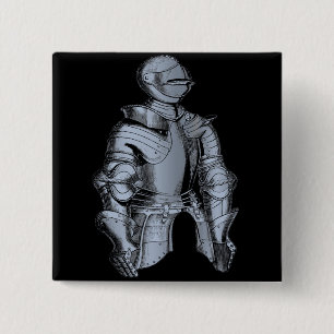 Blauer Ritter Knopf Button