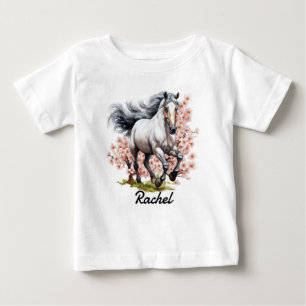 Blauer Roan Running Wild Horse Baby T-shirt