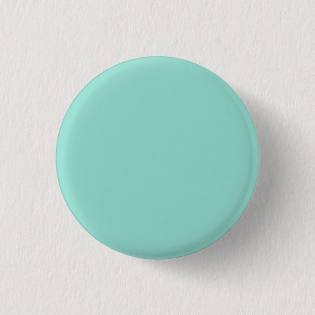 Blauer Robin Egg Blue Solid Color Button (Vorderseite)