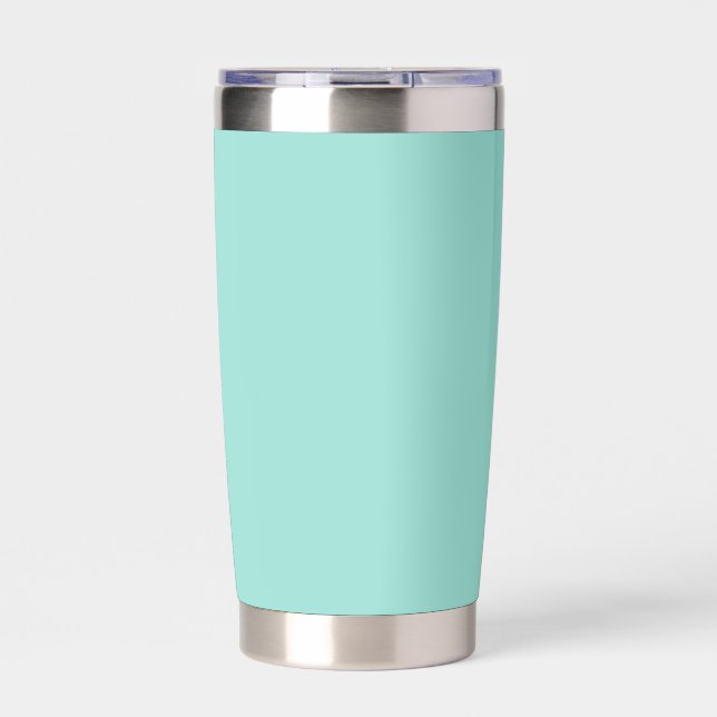 Blauer Robin Egg Blue Solid Color Thermobecher (Vorderseite)