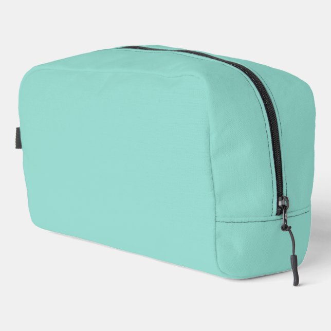 Blauer Robin Egg Blue Solid Color Waschbeutel (Rechte Ecke)