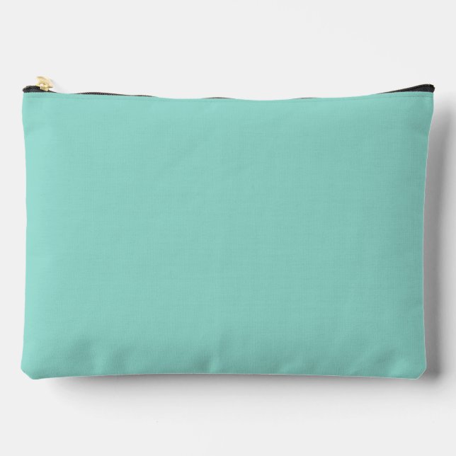 Blauer Robin Egg Blue Solid Color Zubehörtasche (Vorderseite)