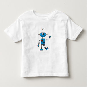 Blauer Roboter Kleinkind T-shirt