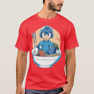 Blauer Roboter Ramen T-Shirt