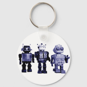 blauer Roboter-Schlüsselanhänger Schlüsselanhänger