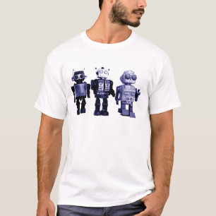 blauer Roboter-T - Shirt
