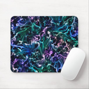 Blauer rosa Aquamariner kosmischer Abstrakter Flüs Mousepad