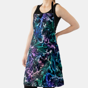 Blauer rosa Aquamariner kosmischer Abstrakter Flüs Schürze