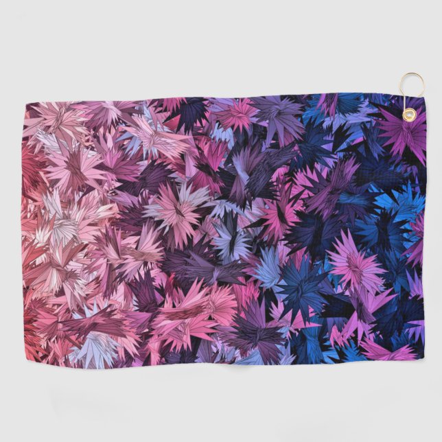 Blauer Rosa Bonbons Golfhandtuch (Horizontal)