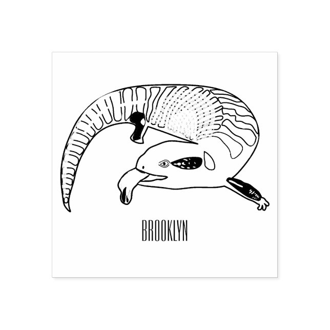 Blauer Rosa-Cartoon Gummistempel (Prägung)