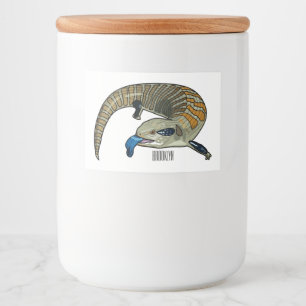 Blauer Rosa-Cartoon Lebensmitteletikett