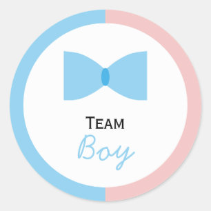 Blauer rosa Farbblockgeschlecht zeigt die Krawatte Runder Aufkleber