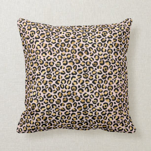 Blauer rosa Goldleoplatt     Kissen