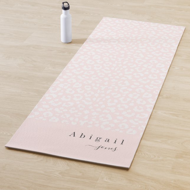 Blauer Rosa Name des Tierschreibers Personalisiert Yogamatte (Beispiel)